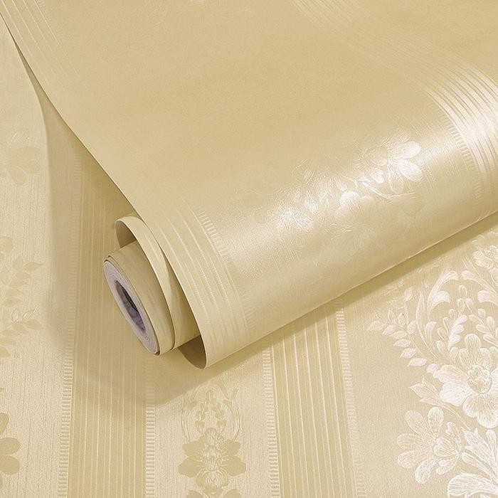 Wallpaper Dinding Wallpaper Stiker Dinding Wallpaper Dinding Kamar Tidur 10Meter Gold Rose 10M