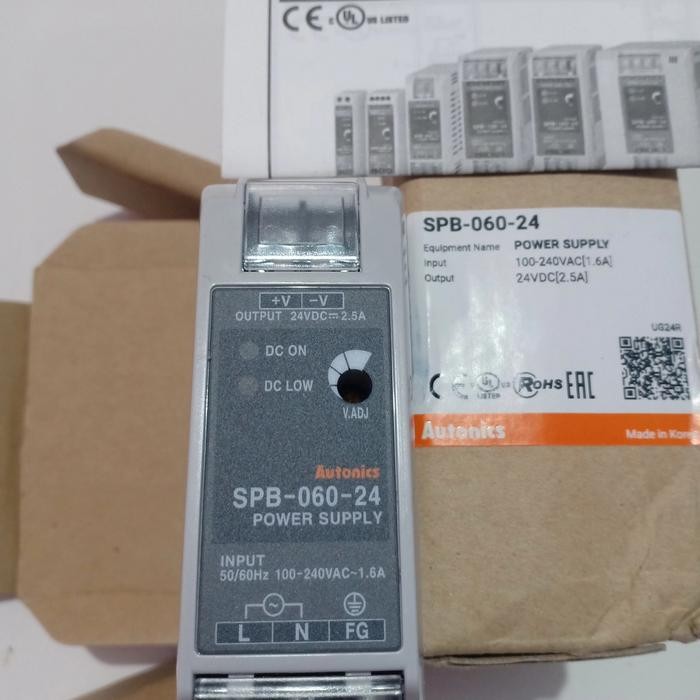 AUTONICS SPB-060-24 power supply din rail 24vdc output 60 watt