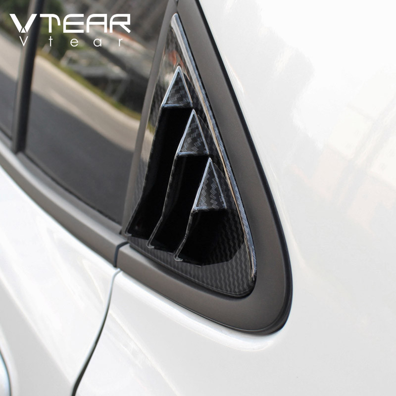 IMPORT VTEAR REAR WINDOW SHUTTERS FRAME COVER EXTERIOR TRIANGLE ACCESSORIES CAR FASHION DECORATION