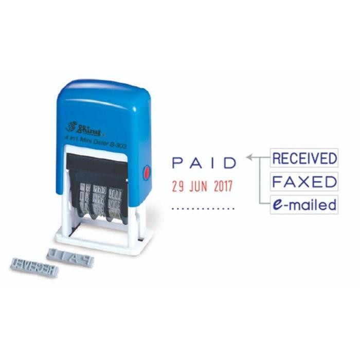 

Jual Rugi! Stempel Tanggal / Dater Otomatis Shiny S303 4In1 (Paid, Received, Faxed, E-Mailed)
