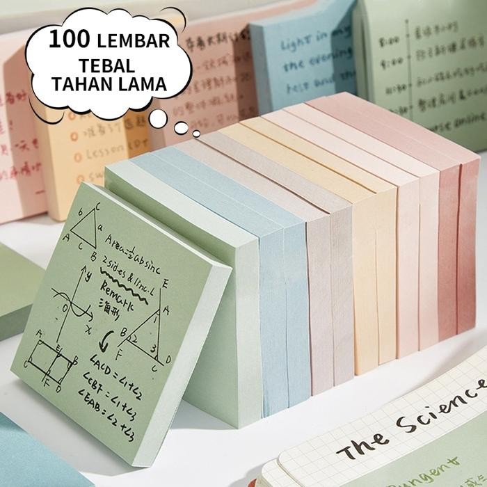 

New Sticky notes 100 lembar catatan memo aesthetic/Catatan Tempel Gaya Transparan/Macaron Catatan