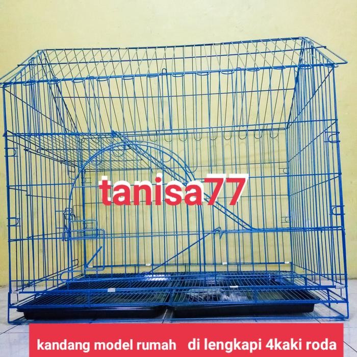 kandang kucing model rumah 2tingkat