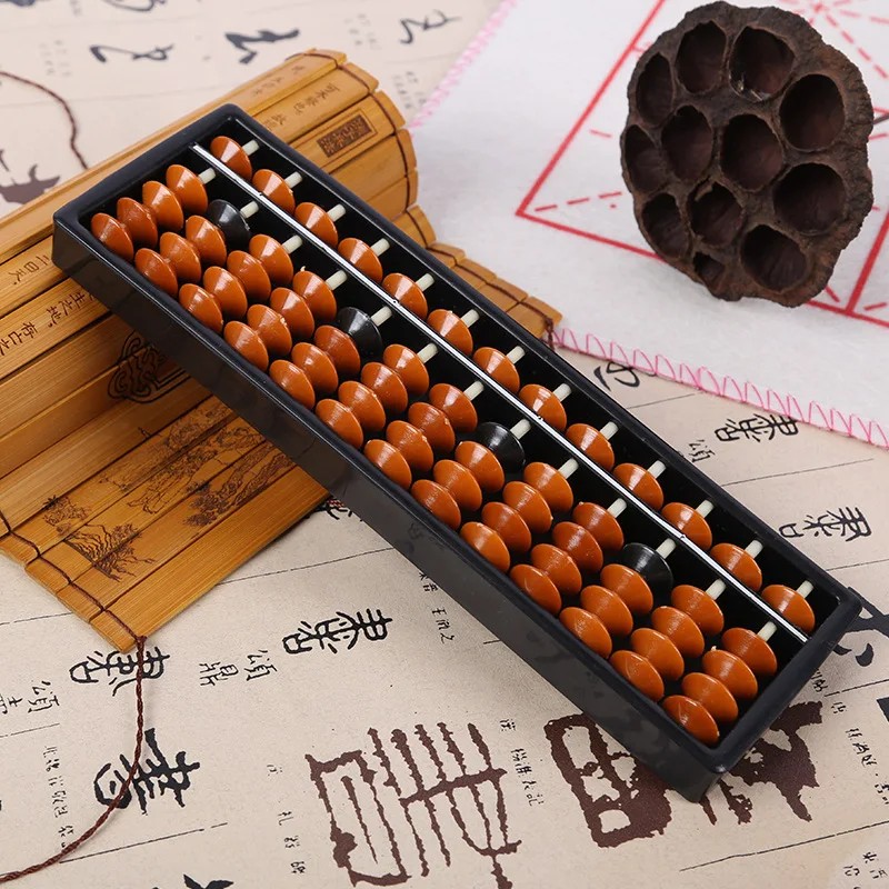 

Portable Chinese 13 Digits Column Abacus Arithmetic Soroban Calculating Counting Math Learning Tool