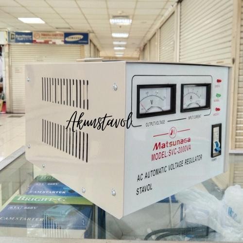 Menarik Stavolt Matsunaga Svc-2000Va - Stabilizer Listrik Matsunaga 2000 Watt Terlariss 