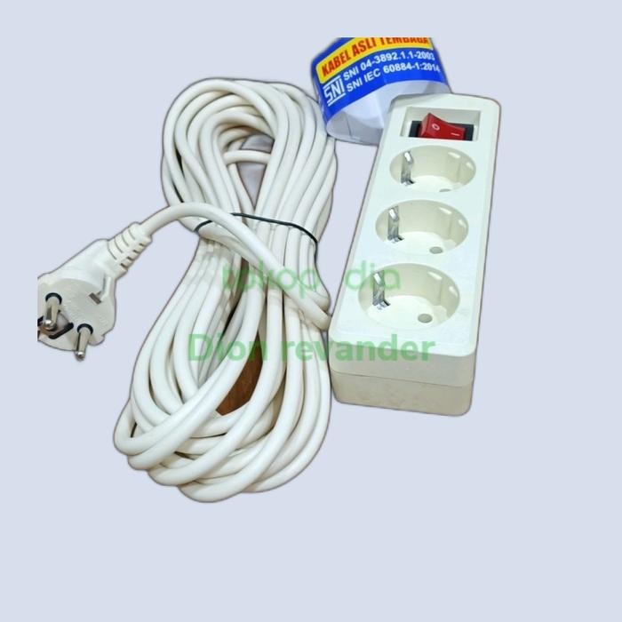 stop kontak 3lubang 10meter kabel/ colokan listrik 10meter 3lubang SNI