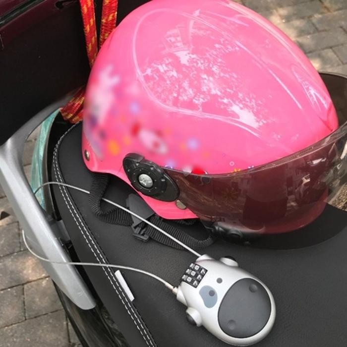 OJ Gembok Helm gembok kawat gembok kabel tali baja Pengaman Sepeda Securi