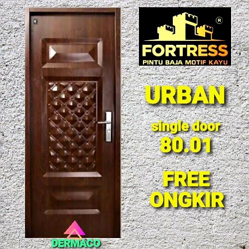 PINTU BAJA FORTRESS URBAN 80.01 / PINTU BAJA MOTIF KAYU / PiNTU KAMAR