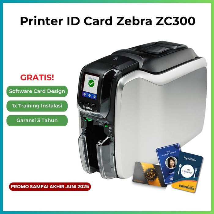 Ready Printer ID Card Zebra ZC300 - Printer Kartu ID Zebra ZC300 / ZC 300