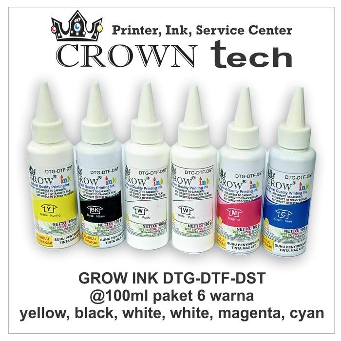 TINTA SABLON DTG DTF DST GROW INK CMYK WHITE TRANSFER FILM PLASTISOL