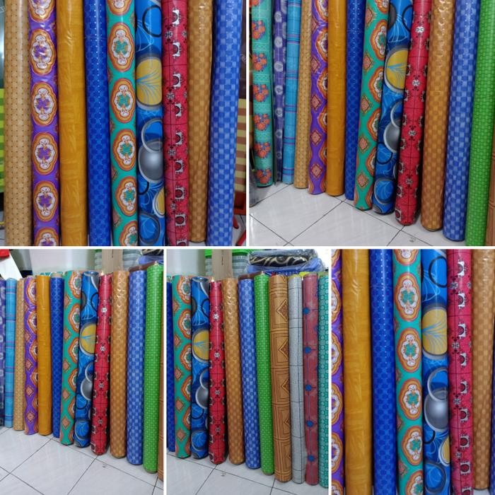 New Karpet meteran / taplak meja plastik meteran motif