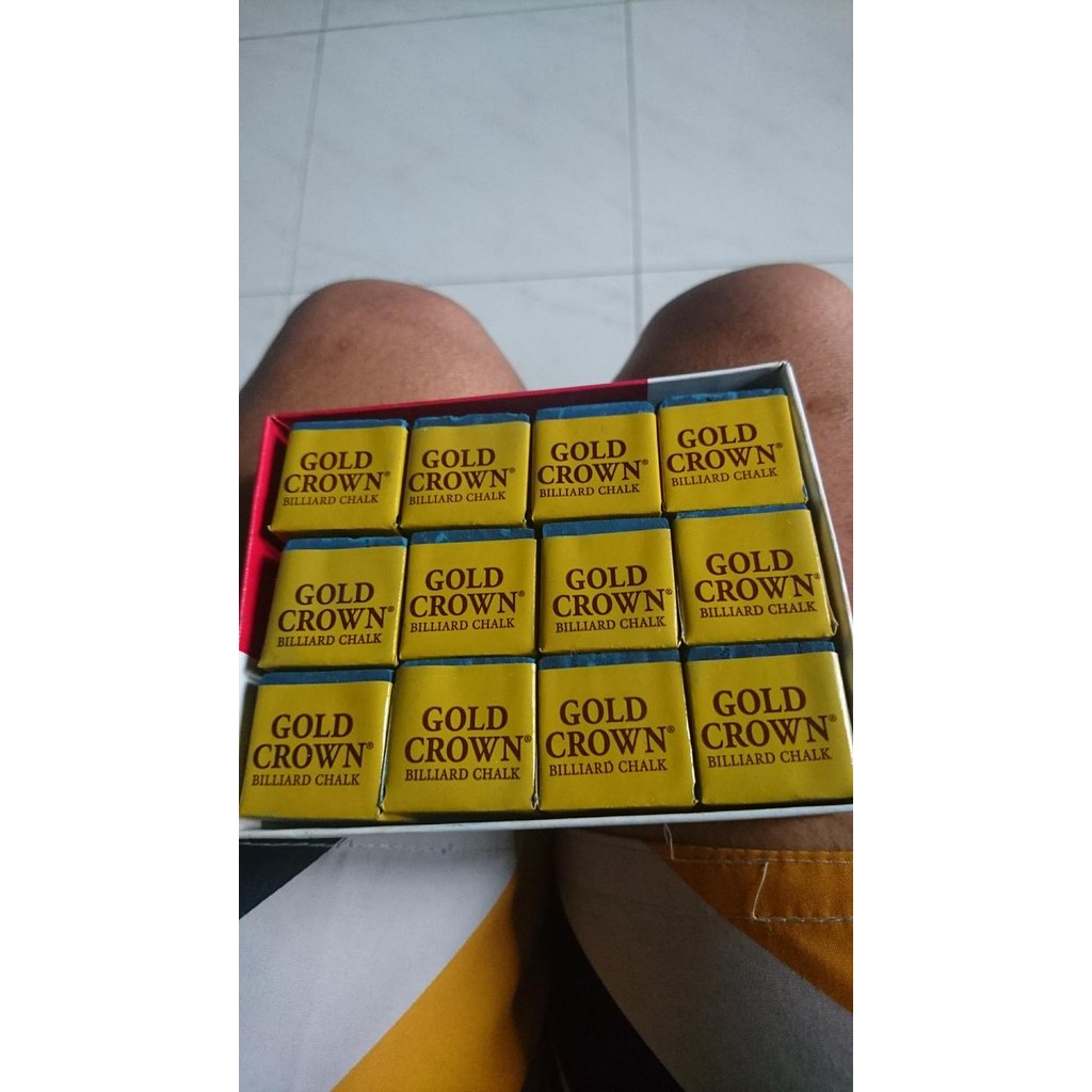 PJS chalk gold crown by brunswick (kapur stick billiard)