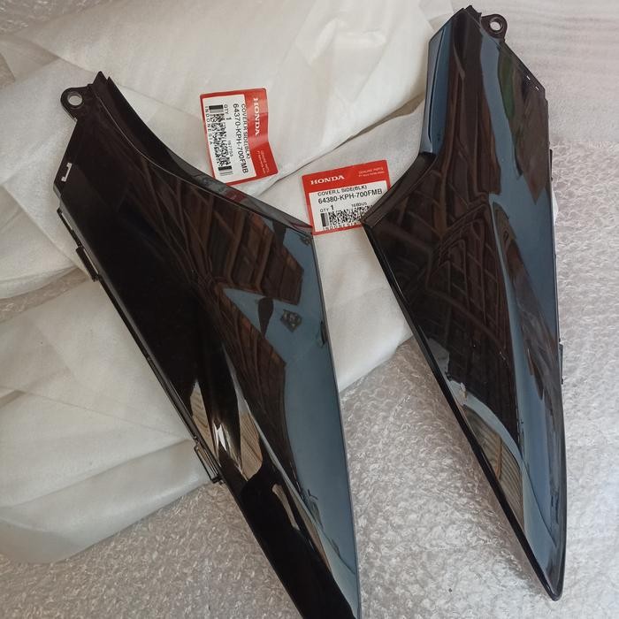 Cover Side Bodi Body Samping R+L Honda Supra X125 X 125 Hitam Ori Ahm