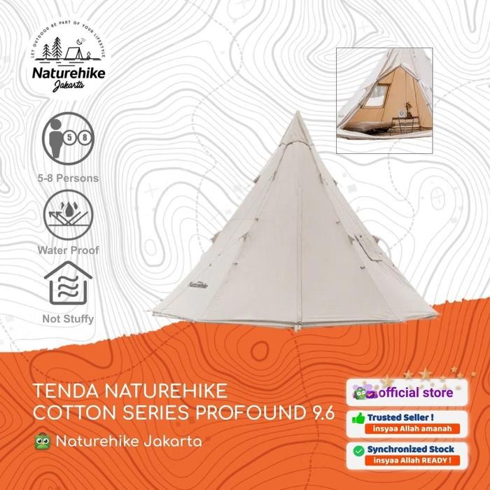 Ready TENDA COTTON SERIES NATUREHIKE NH20ZP002 GLAMPING CAMPING SAFARI