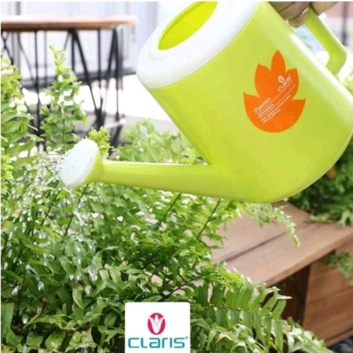 Claris 5952 Pot siram bunga tanaman plastik primavera 3 liter air, bahan tebal Hijau