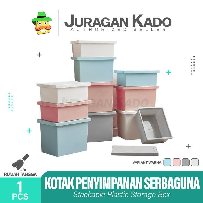 Storage Box Organizer Plastik Container Penyimpanan Serbaguna + Tutup