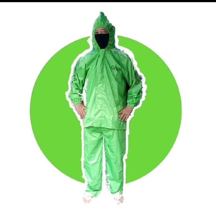 jas hujan grab jas hujan setelan celana dan atasan jas hujan driver grab jas hujan hijau