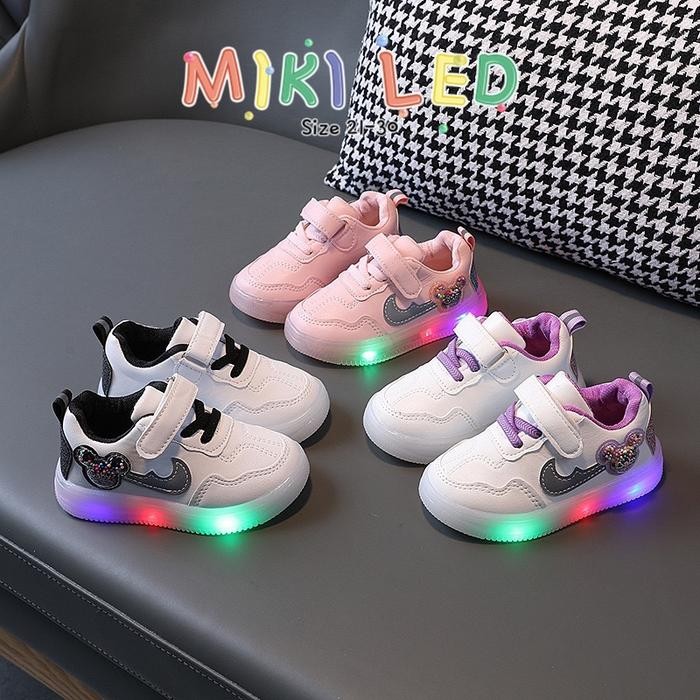 AXELINE - Sepatu Sneakers Anak MIKI LED 21-30 Sepatu Anak Laki Laki Sepatu Anak Perempuan