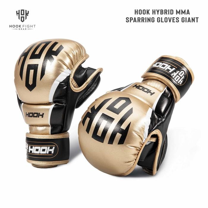 Hook Hybrid MMA Sparring Gloves Giant Gold Sarung Tinju MMA Glove UFC