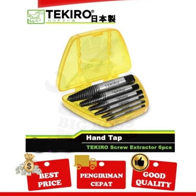 Tap Balik Tekiro Set - Tap Baut Patah Screw Extractor Tekiro 6 pcs