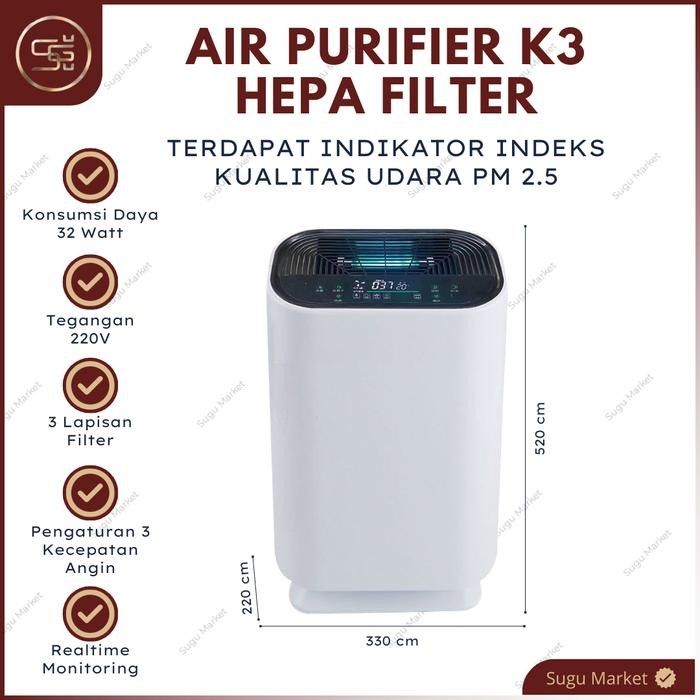 AIR PURIFIER K3 AIR PURIFIER PEMBERSIH UDARA PEMBERSIH UDARA K3