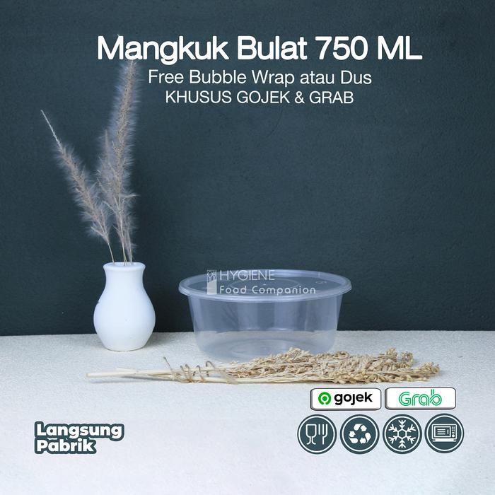 DJJ Thinwall Bulat 750 ml Mangkok - Roundbowl 750ml - Mangkok Bulat 750ml