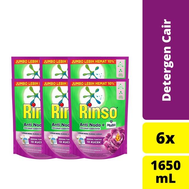 lc2e- Rinso Molto Perfume Essence Liquid 1.65L Isi 6