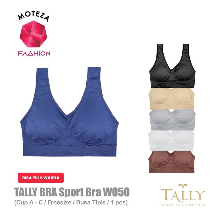 trrg- Tally Bra Wanita - Bh W050 / W 050 - Sport Bra Busa Tipis Kemben Bralette Olahraga