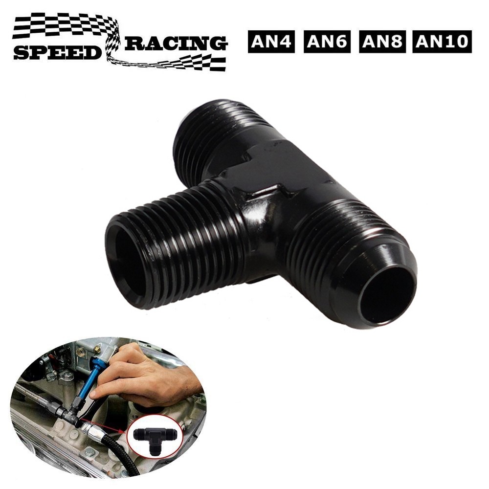 Aluminum Junction Coupler Hose Adapter Hose Tee T-piece Adapter Connector Fitting Thread AN4 AN6 AN8