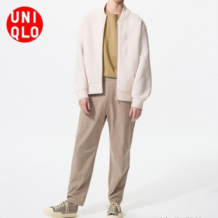 Jaket Sweat Dry Ritsleting Full Zip Bomber Jacket UNIQLO Original