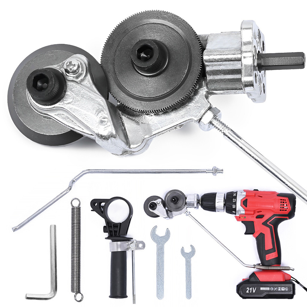 Electric Drill Shearing Machine ProfessionalPlate Cutter with Wrench Safe Metal Nibbler Attachment f