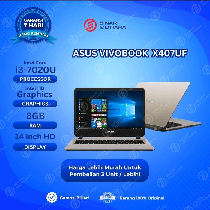 LAPTOP SECOND ASUS VIVOBOOK 14_ASUS LAPTOP X407UF I3 7020U 8 GB (14")