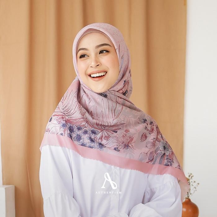 Top Authentism - AMRINI Series Exclusive Printed Scarf Kerudung Segi Empat Ultrafine Voal Jilbab