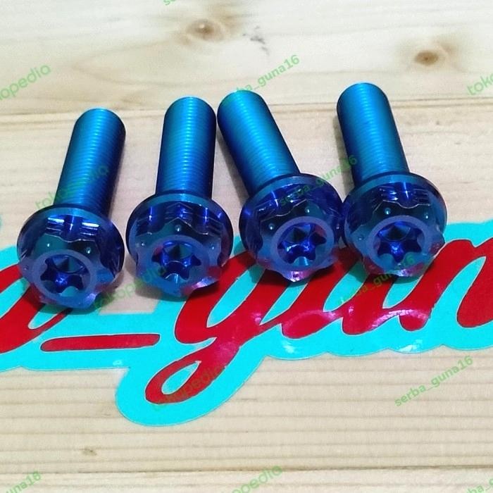 Unik Baut Titanium Shock Atas Depan Nmax/Aerox Terlariss 