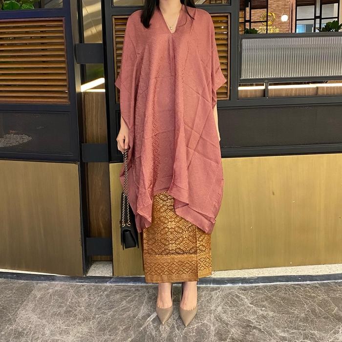 lplw- Lausboutique-Tunik Aruna Polos-Seri Bumi-Tunik Batik [Hanya Atasan]