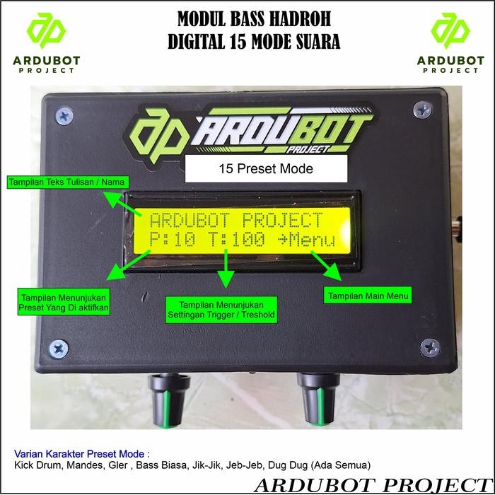 DM5 Modul Bass Hadroh Digital 15 Mode Lengkap Dengan Main Menu - Anti Delay
