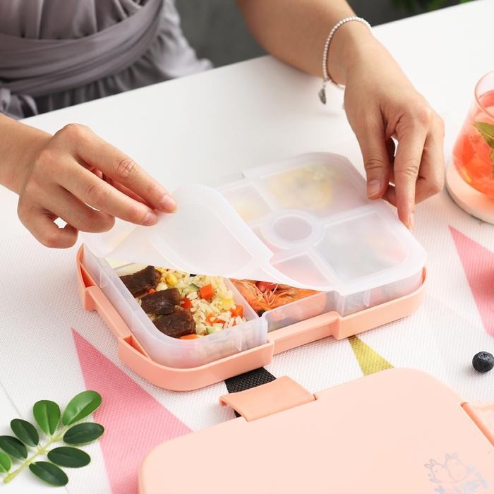 Lunch Box Bento Sekat 6 Anti Tumpah Dan Anti Tercampur Promo 