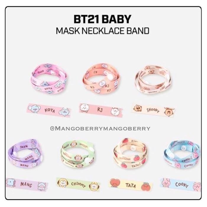 SALE BT21 Line Friends Baby Mask Necklace band (strap masker BT21)