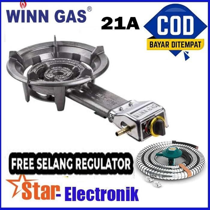 ORIGINAL WINN GAS 21A Kompor Gas Komersil 1 Tungku / Kompor Mawar/Kompor Seribu Mata Winn Gas 21 A