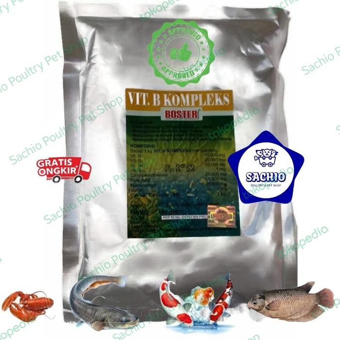 PetShoPq- Vitamin B Kompleks 500G Boster Vit B Komplek Serbuk Ikan Udang