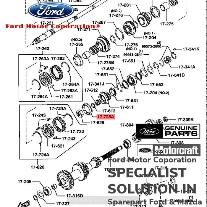 Ring Singkronis Gigi Hub Set Gear 5 Ford Ranger Tdi Mazda Bt50 Ori