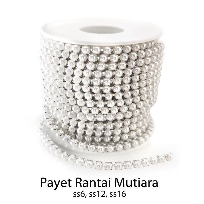 zefs- Crystal Austria Rantai Mutiara Payet 2Mm 3Mm 4Mm