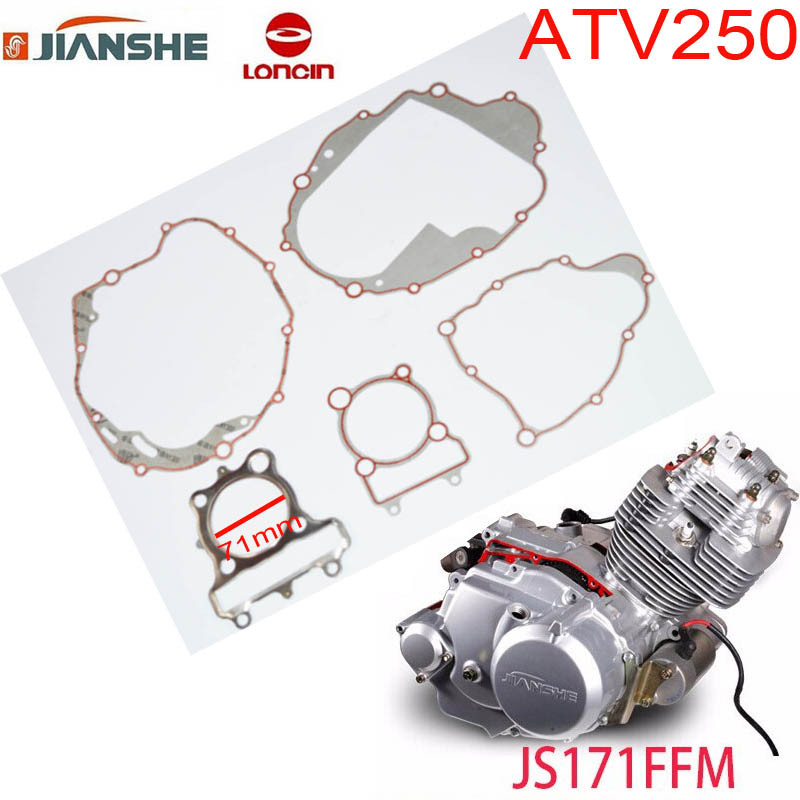 For Jianshe 250Cc Atv Cylinder Head Atv250 Rato Bashan Lx250 250Cc Gasket Engine Loncin Quad Js171Mm