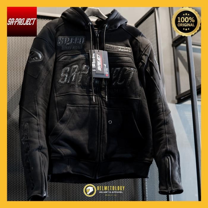 SR Project Superblack Carbon Hoodie Premium Jaket Motor Original