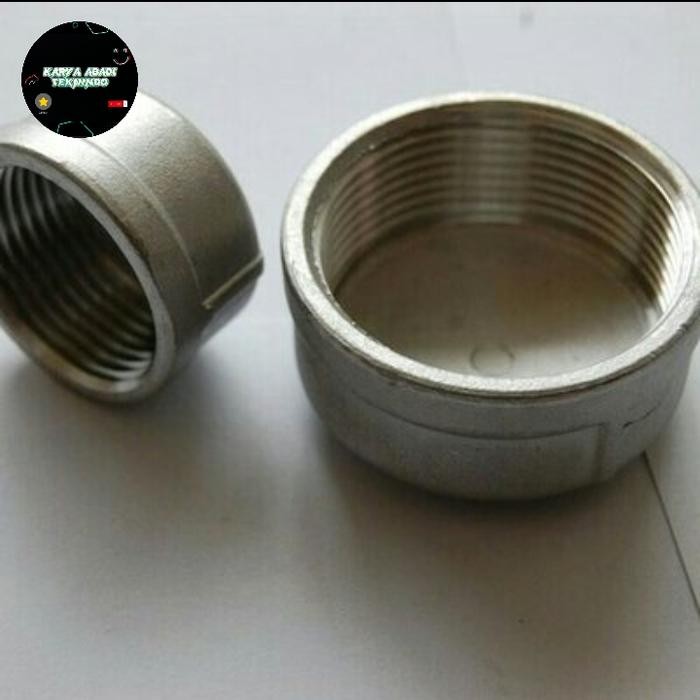 Ready Dop / End Cap Stainless SS304 drat 3" inch