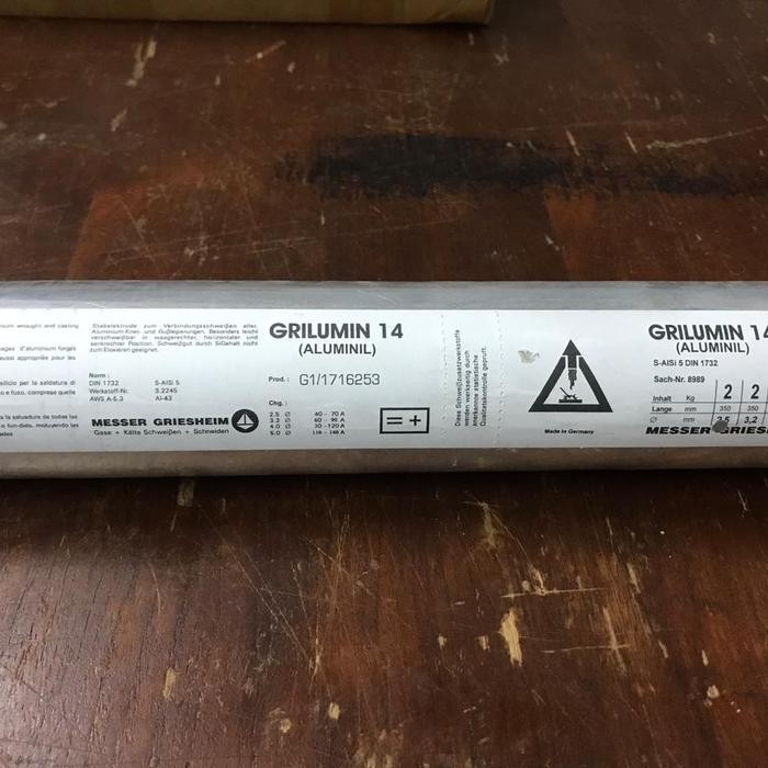 kawat las aluminium 4043 2.5mm stick electrode listrik eceran 0.5 kg