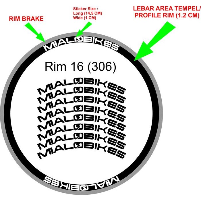 Wimcycle United - Stiker Mialo Bikes Sticker Rim Sepeda Decal Mialobikes Seli Mtb Fixie