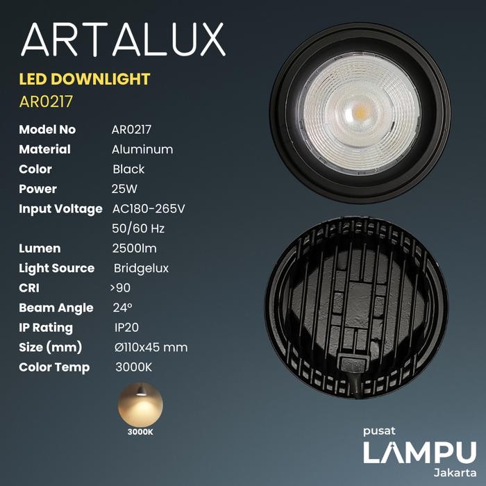 al42- Artalux Ar111 Ar0217 Led Lampu Halospot 220Volt 15Watt 25Watt