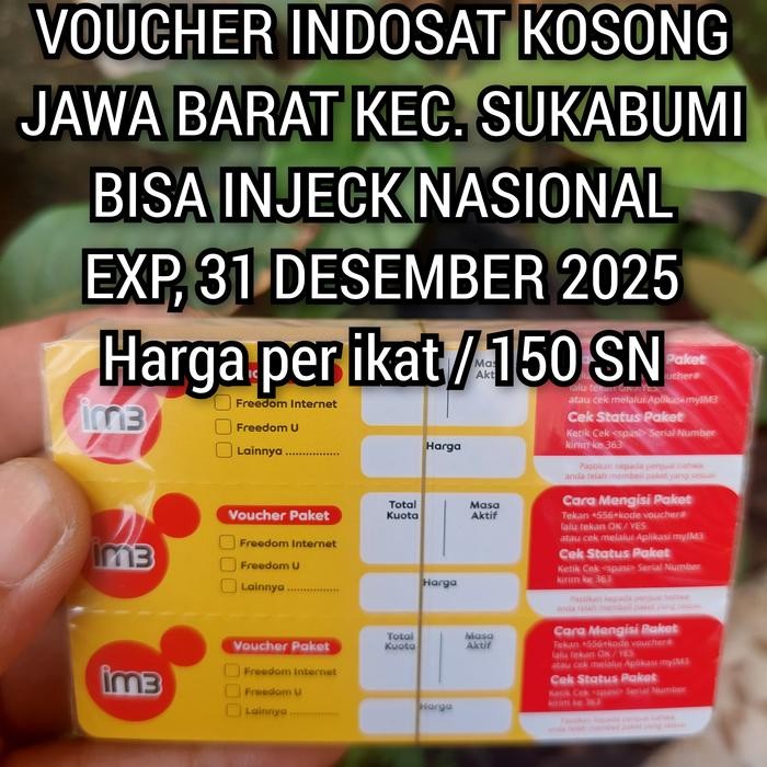 BdGGadget- Voucher Indosat Kosong Per Ikat ( 150 Sn )
