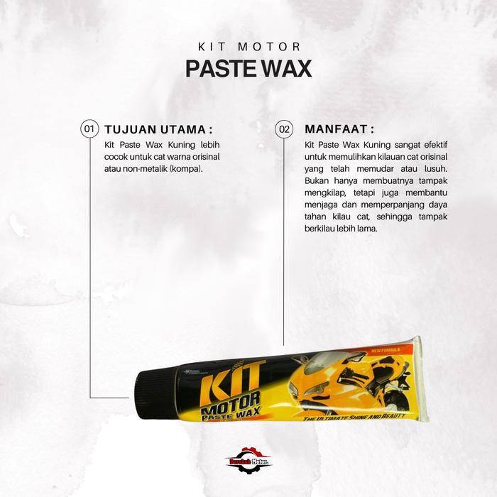 PAKET 3 KIT MOTOR RUBBING COMPOUND POLISH + KIT PASTE WAX METALLIC + KIT PASTE WAX ORIGINAL