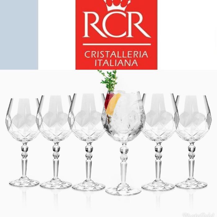 RCR Crystal italy Gelas kaki Goblet 530ml Alkemist set 6pcs